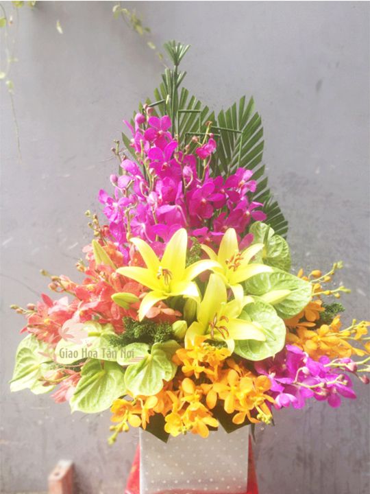 giỏ hoa tươi sang trọng