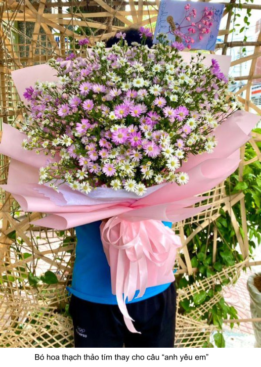 bó hoa thạch thảo tím được yêu thích