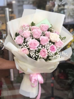 Bó Hoa Hồng Phấn