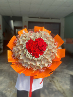 Bó Hoa Tiền Trái Tim