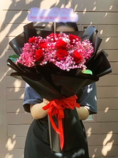 Bó Hoa Hồng Đỏ Chúc Mừng Đẹp