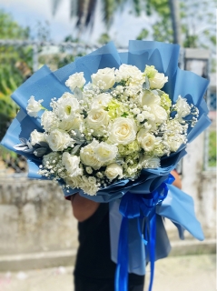 Bó Hồng Trắng Đẹp