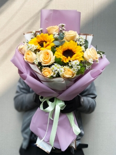 Bó Hoa Hồng Vàng Đẹp Tặng Bạn Gái