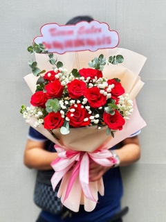 Bó Hồng Đỏ Đẹp Tặng Bạn Gái