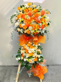 Kệ Hoa Chúc Mừng Khai Trương Tông Cam