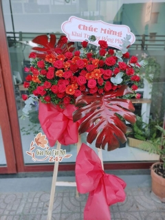 Kệ Hoa Mừng Khai Trương Công Ty Tông Đỏ