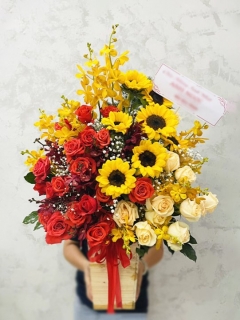 Đặt Giỏ Hoa Hướng Dương Khai Trương